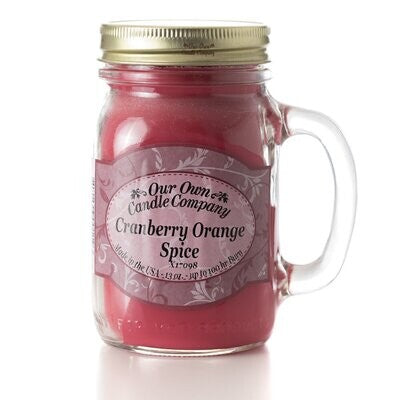 Cranberry Orange Spice 13 oz. Mason Jar Candles