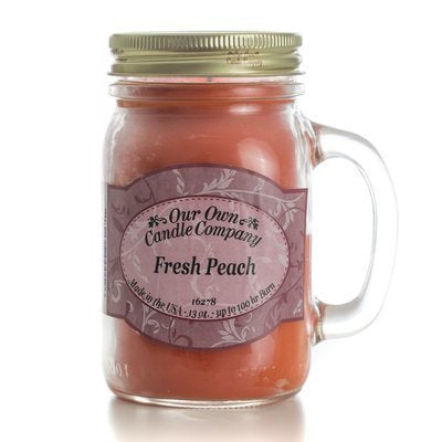 Fresh Peach 13 oz. Mason Jar Candles