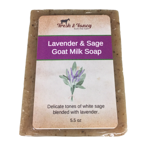 Lavender & Sage Goat Milk Bar Soap