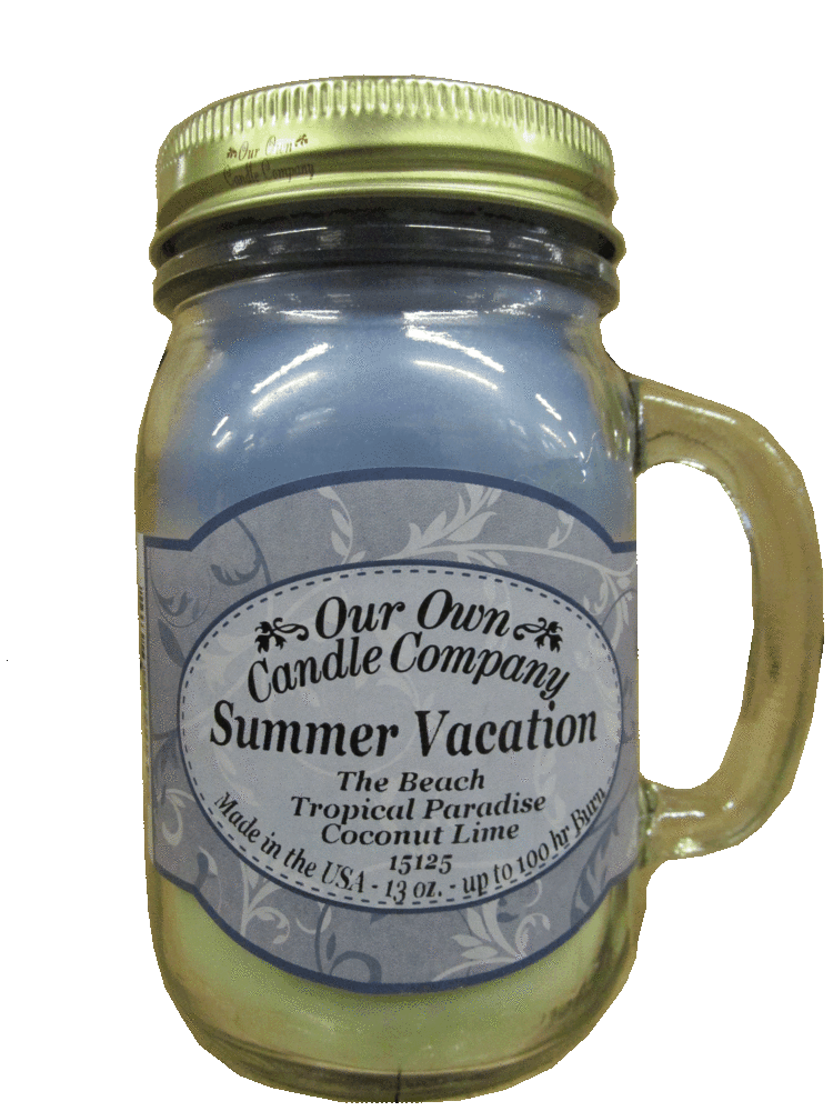 Summer Vacation - 13 oz. Mason Jar Candles
