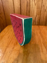 Handcrafted Rustic Wood Watermelon Slice “Blessed”