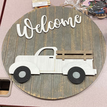 17 1/2” Hang Welcome Sign / Red Truck
