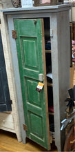 Handcrafted 63" Green Shutter Door Cabinet